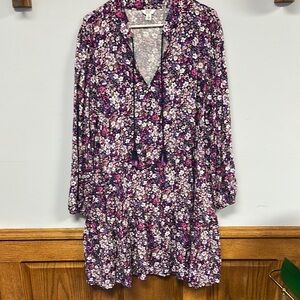 Crown & Ivy Multicolor purple Floral Drss 1x